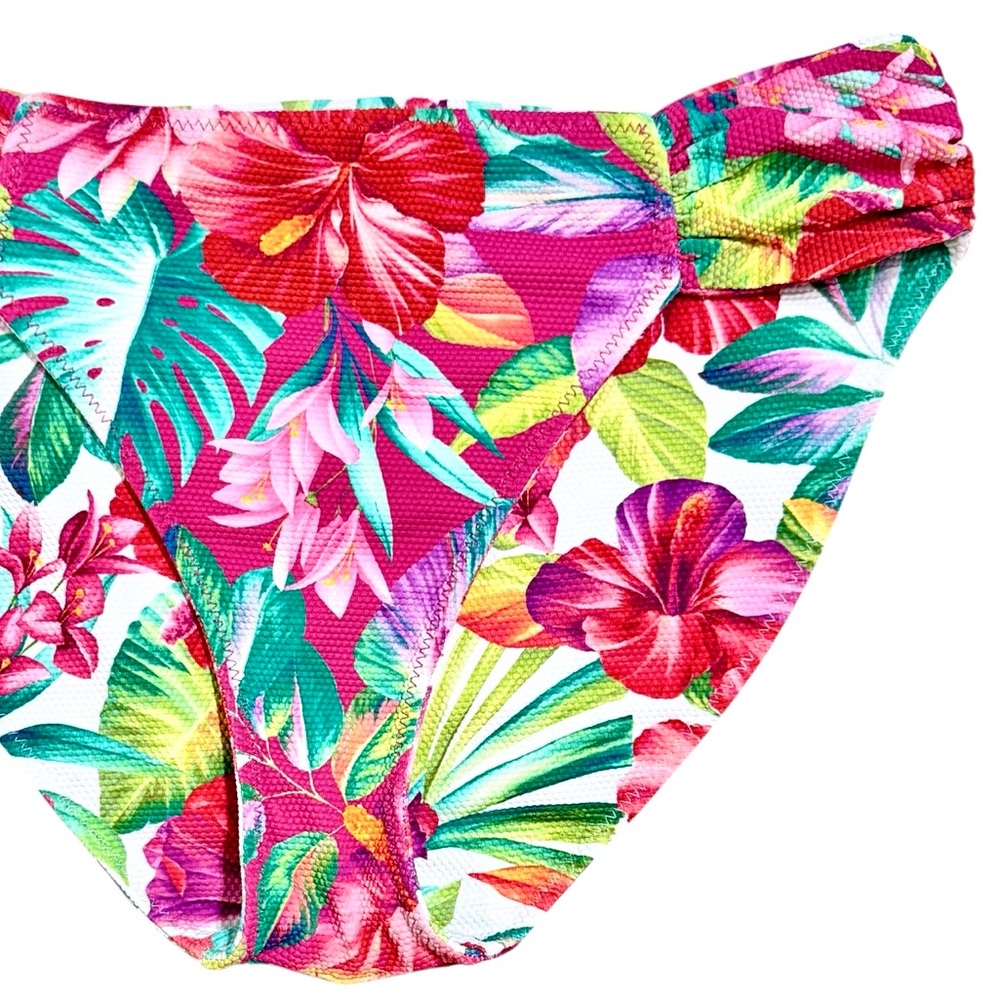 Tommy Bahama Island Cays Fiesta Reversible Shirred Hipster Bikini Bottoms - Picture 11 of 16